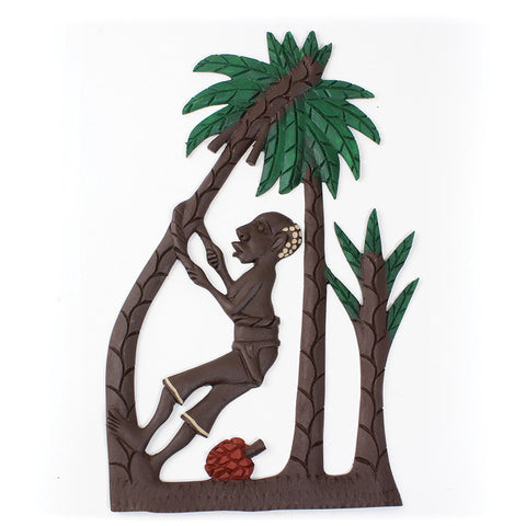 African Tree Climber Wood Plaque