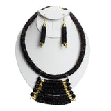 Maasai Empress Choker Set Black