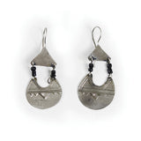 Crescent Tuareg Silver Earrings