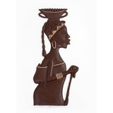 African Woman Carrying Baby Wood Plaque