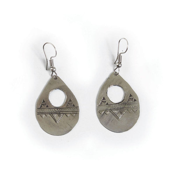 Tuareg Silver Goged Earrings (Small)