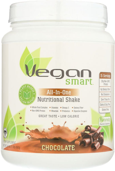 NATURADE: VeganSmart All-In-One Nutritional Shake Chocolate, 24.3 oz