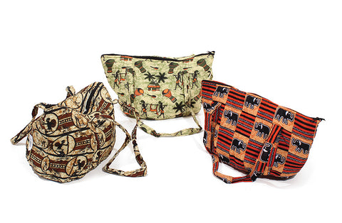 African Print Handbag (Assorted Colors)