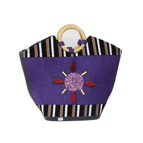 Leather Handbag Purple