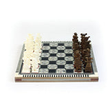 Deluxe Egyptian Mother Of Pearl Chess Set (Various Sizes)