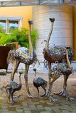 Kenyan Recycled Oil Drum Ostrich Statues