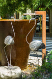 Kenyan Recycled Metal Flamingo Sculptures