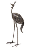 Kenyan Recycled Metal Crested Crane Sculpture