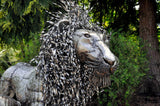 Kenyan Recycled Oil Drum Lion Statues