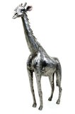 Small Kenyan Recycled Metal Giraffe Sculptures